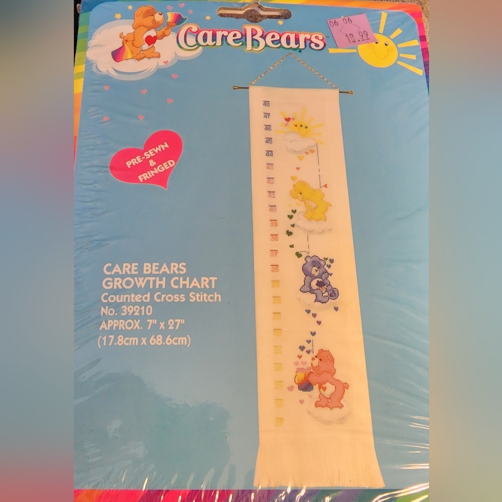 2004 care bears cross stitch growth chart